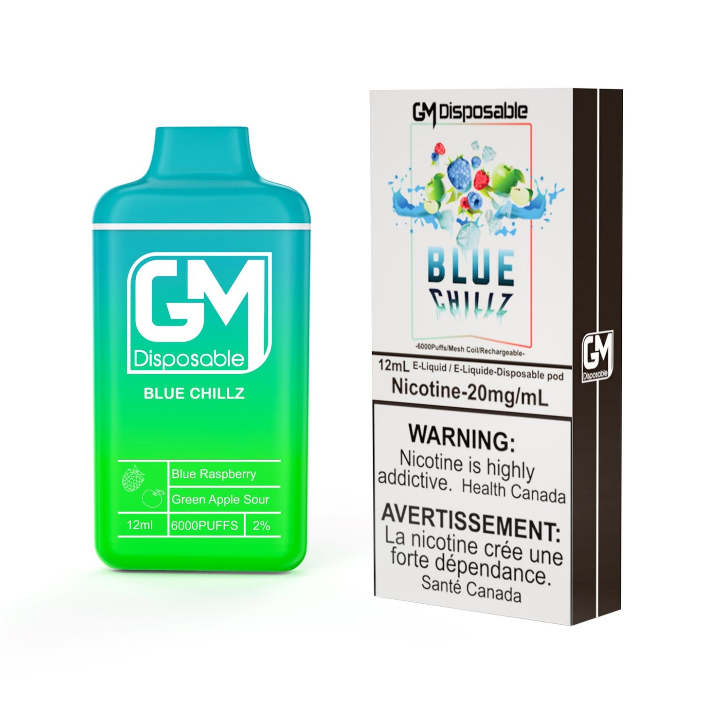 GM Disposables BLUE CHILLZ